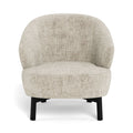 **Moderne Stoffen Fauteuil met Zwarte Houten Poten**