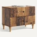 Technische titel in het Nederlands: **Houten dressoir met geprofileerde deuren en ronde poten**