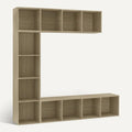 **Modulair Houten Boekenkast met Open Vakken**