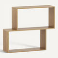 **Technische titel in het Nederlands: Moderne houten wandplank met open vakken**
